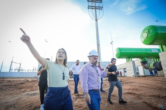 Governadora Raquel Lyra visita o andamento das obras da primeira fase da Adutora do Agreste