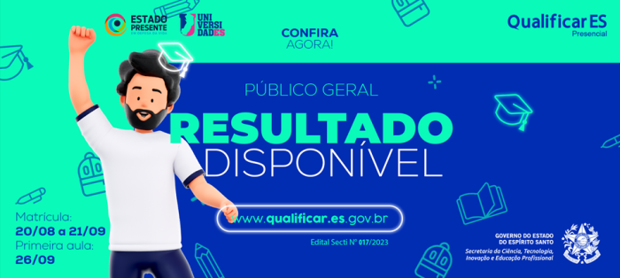 Resultado da 3ª oferta presencial do Qualificar ES está disponível