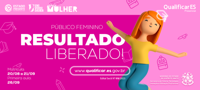 Resultado do Qualificar ES Mulher já está disponível