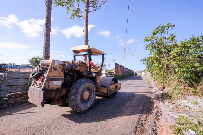 Principal via do Parque Verde II recebe serviços de melhoramentos