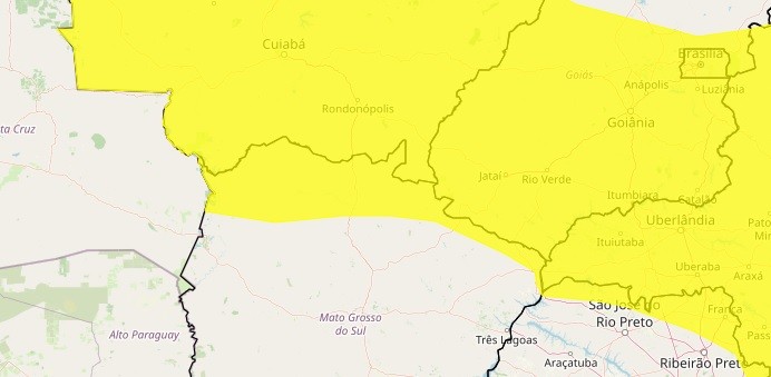 INMET alerta para risco de tempestades e ventos para as regiões Norte e Leste