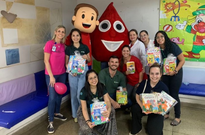 Zé Sanguinho e Agrinho abrem semana da criança no Hospital Regional