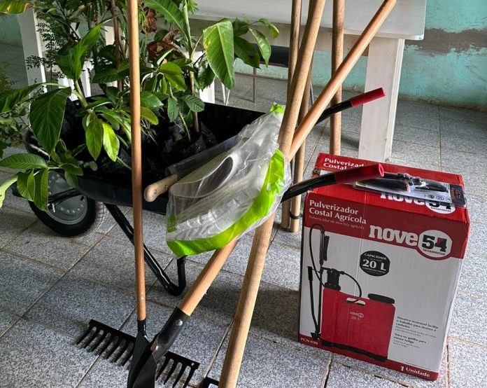 Entrega de mudas frutíferas e equipamentos impulsiona agricultura em comunidade rural de Governador Mangabeira