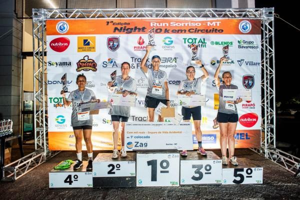 Famílias sorrisenses prestigiam a 1ª edição da corrida Night Run no Município