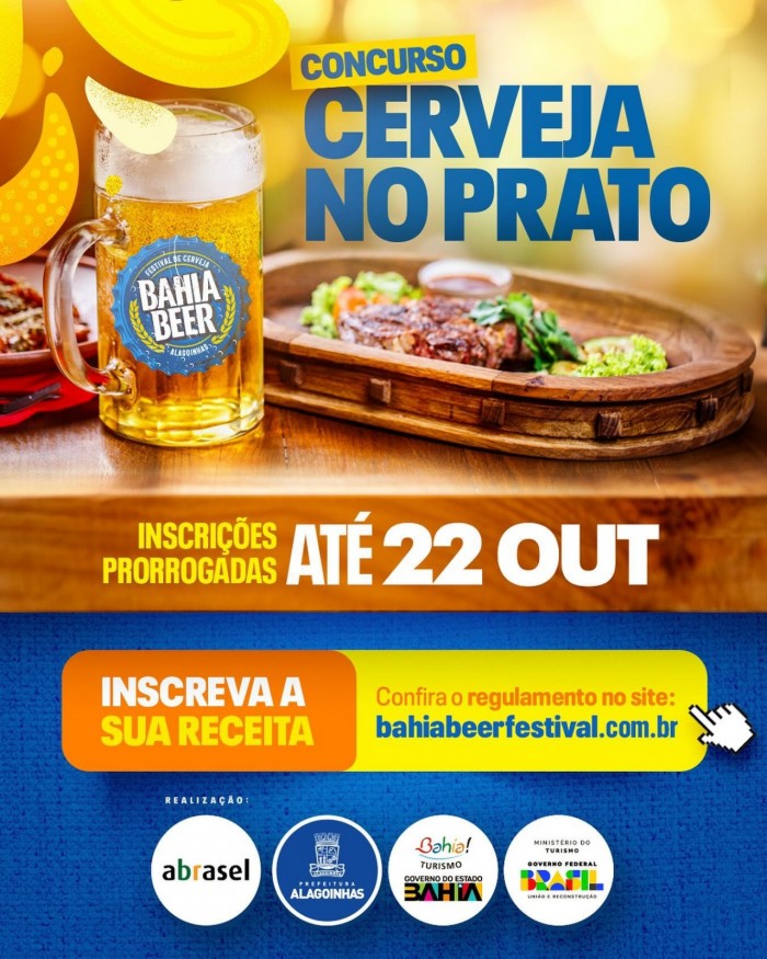 Bahia Beer – Inscrições para o concurso Cerveja no Prato vão até 22 de outubro
