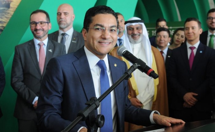 Marcos Pereira discursa na abertura da exposição - (Foto: Renato Araújo/Câmara dos Deputados)