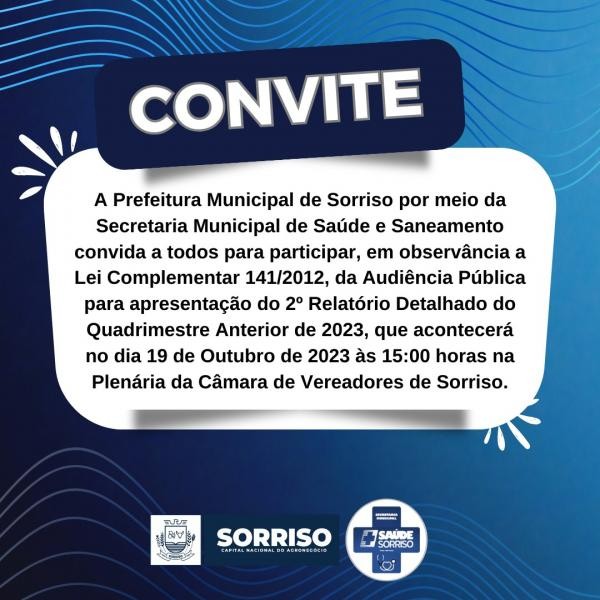 Foto: Reprodução/Prefeitura de Sorriso - MT