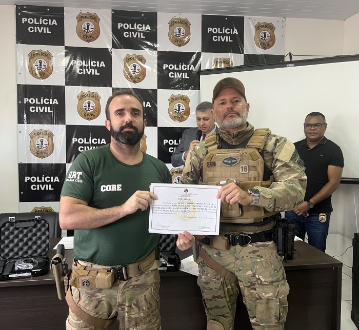 Segurança Pública certifica instrutores do curso de manuseio e manutenção de 1º Escalão de Pistolas Glock e Fuzil T4 Taurus