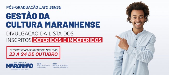 Egma divulga o resultado parcial das inscrições para a pós-graduação em Gestão da Cultura Maranhense