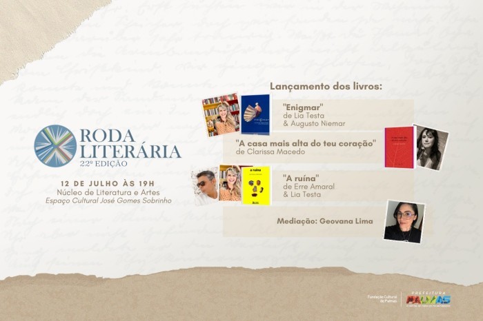 22ª Roda Literária acontece nesta quarta-feira, 12, com encontro de autores