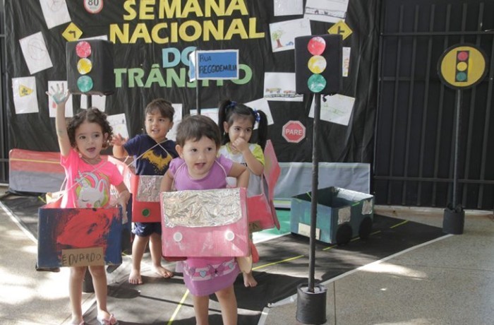Na Semana Nacional do Trânsito, crianças do CEI Detran fazem imersão na experiência de condutor