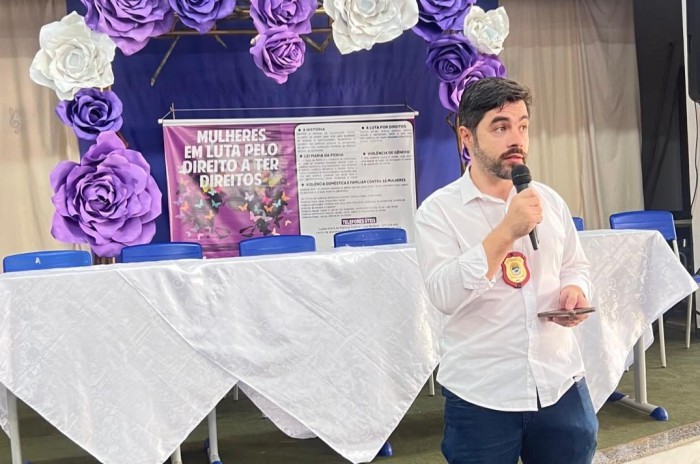 Polícia Civil participou dos debates sobre o “ Agosto Lilás” e a prevenção à violência doméstica em Tacuru