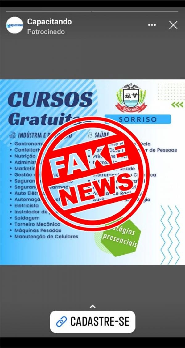 Foto: Reprodução/Prefeitura de Sorriso - MT