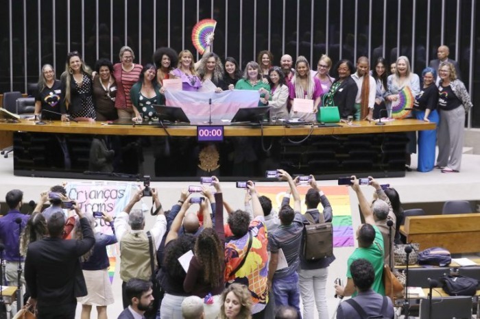Sessão na Câmara cobrou o fim do discurso de ódio contra pessoas trans - (Foto: Bruno Spada/Câmara dos Deputados)
