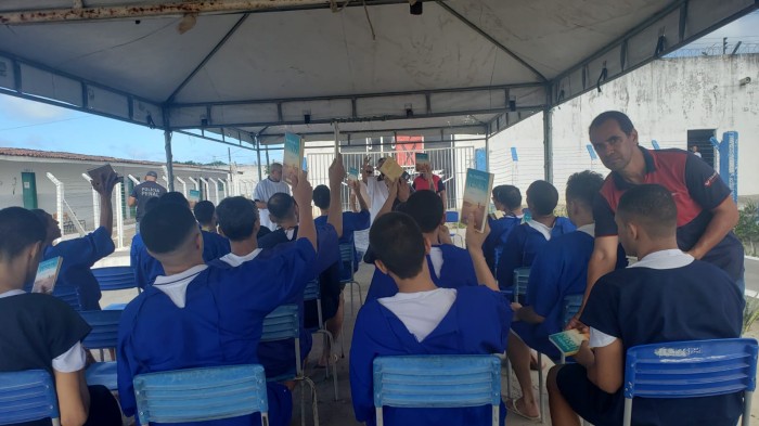 Reeducandos do Sílvio Porto participam de cerimônia religiosa