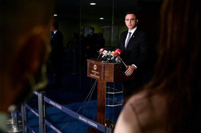 Rodrigo Pacheco concede entrevista no Senado (foto de arquivo) - Pedro França/Agência Senado