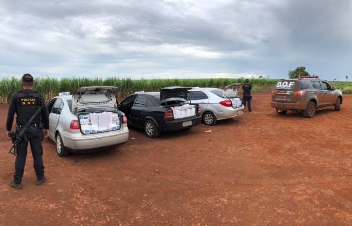 Mais de 4,7 milhões de reais em produtos contrabandeados do Paraguai foram apreendidos pelo DOF durante a Operação Hórus