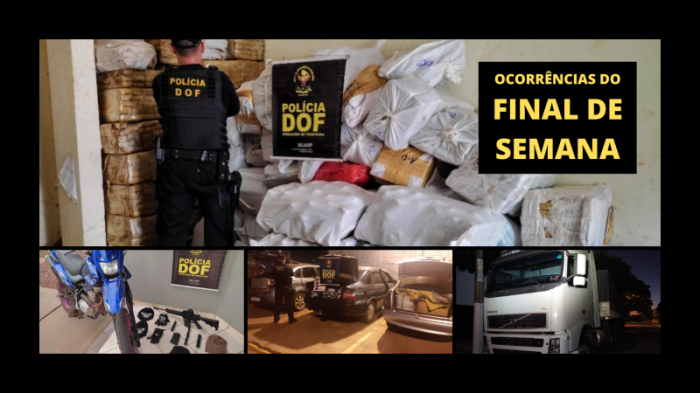 No final de semana DOF retira de circulação drogas, arma de fogo, contrabando e prende foragido da Justiça durante a operação Hórus