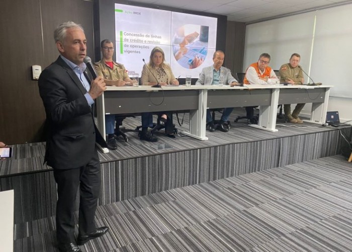 BRDE anuncia linhas de crédito e repactuação de dívidas para auxiliar produtores e empresas atingidos pelas enchentes em SC