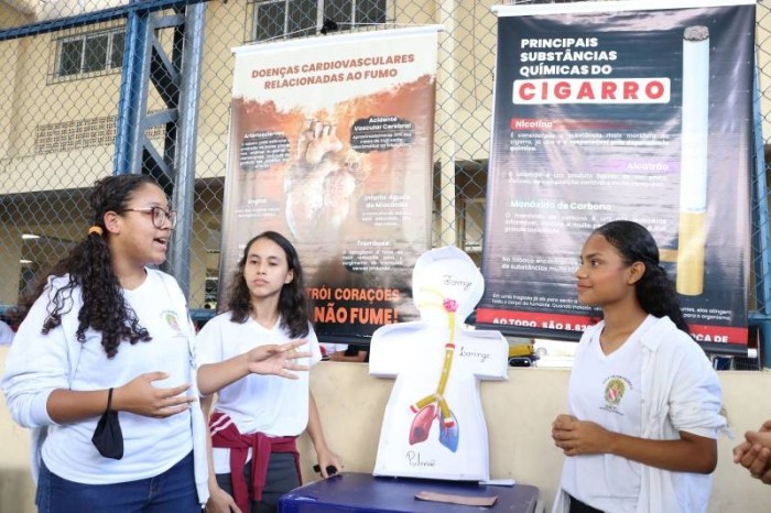 Sespa apoia ações alusivas ao Dia Mundial sem Tabaco na Escola Dom Pedro II