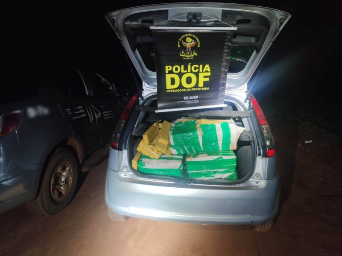 Veículo carregado com mais de 400 quilos de maconha foi apreendido pelo DOF durante a Operação Hórus