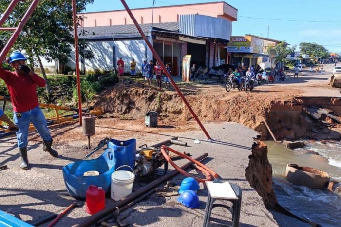 Setran dá início à construção de ponte em Garrafão do Norte, após desastre natural 