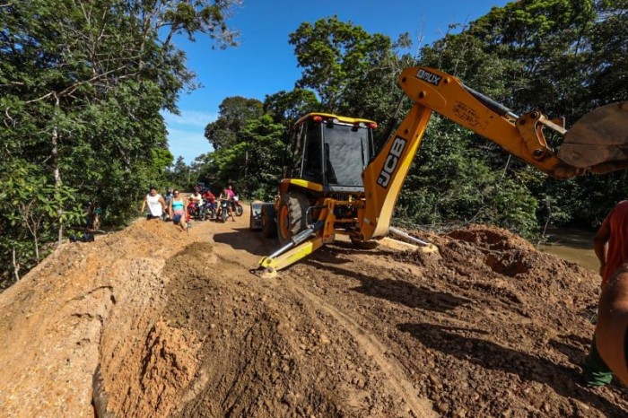 Setran inicia construção de quatro pontes em Ourém, no nordeste do Estado do Pará.