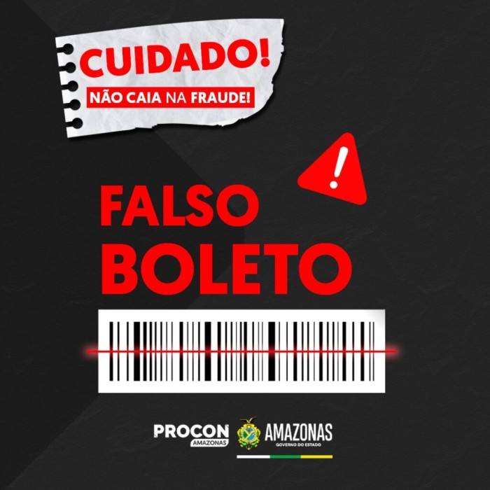 Procon-AM faz alerta sobre possíveis golpes de boletos falsos 