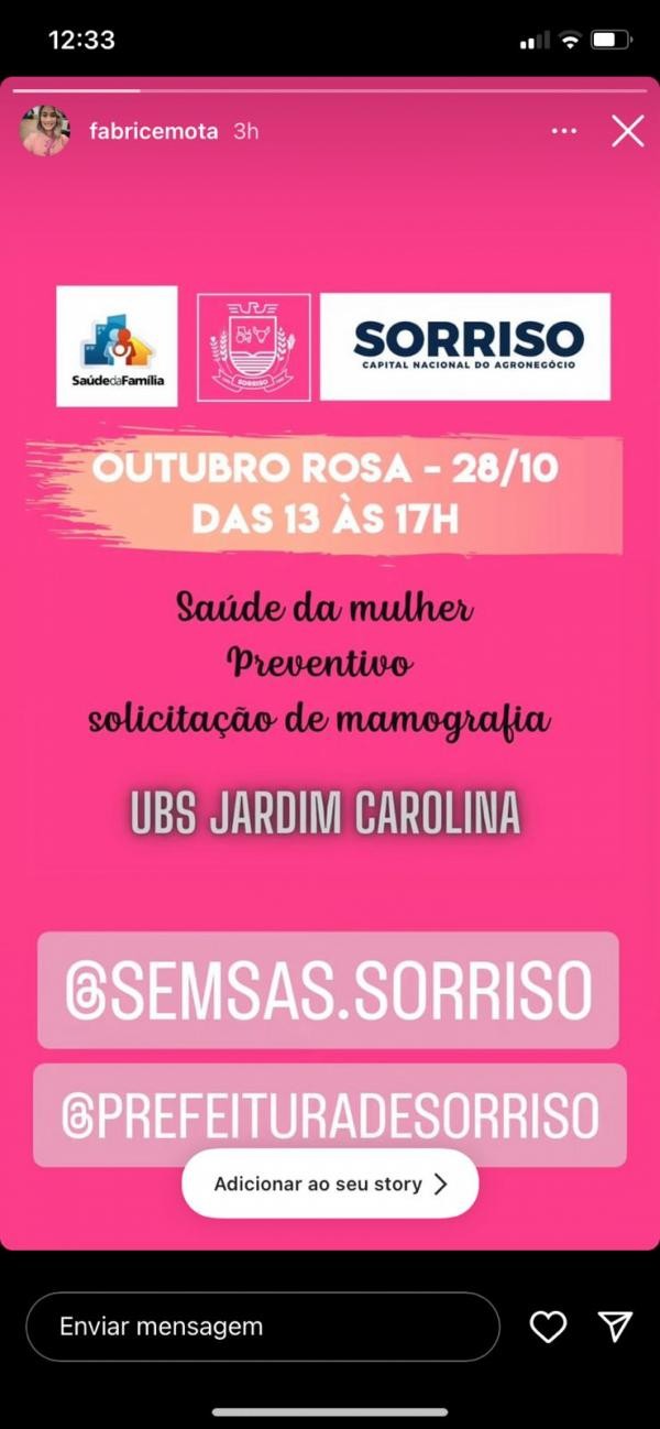 Foto: Reprodução/Prefeitura de Sorriso - MT