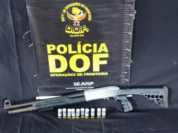 Homem é preso pelo DOF com arma de fogo e munições em Ponta Porã