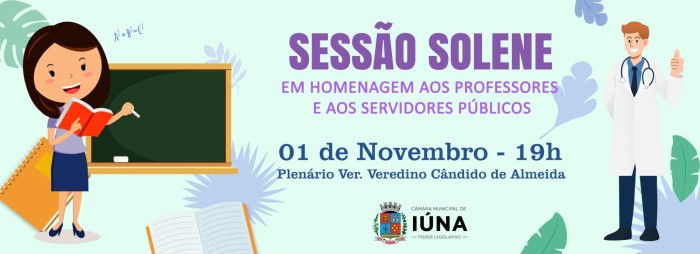 Câmara realiza Sessão Solene em homenagem aos professores e aos servidores públicos nesta quarta (01)