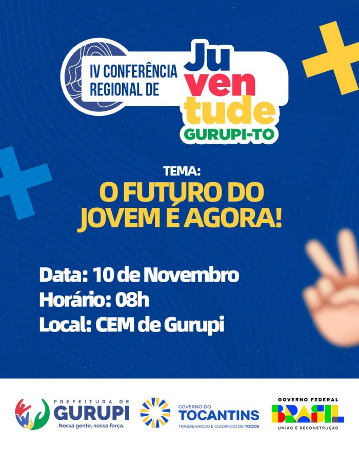 4ª Conferência Regional da Juventude acontece nesta sexta-feira em Gurupi