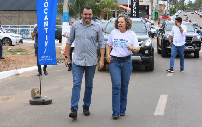 Gurupi 65 anos: Prefeita Josi Nunes e Governador Wanderlei Barbosa entregam obras de recapeamento asfáltico nas Avenidas Maranhão e Pará