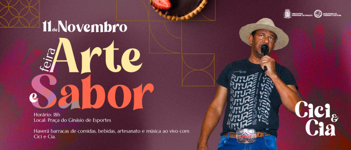 Mais uma edição da Feira Arte e Sabor acontece neste sábado (11)