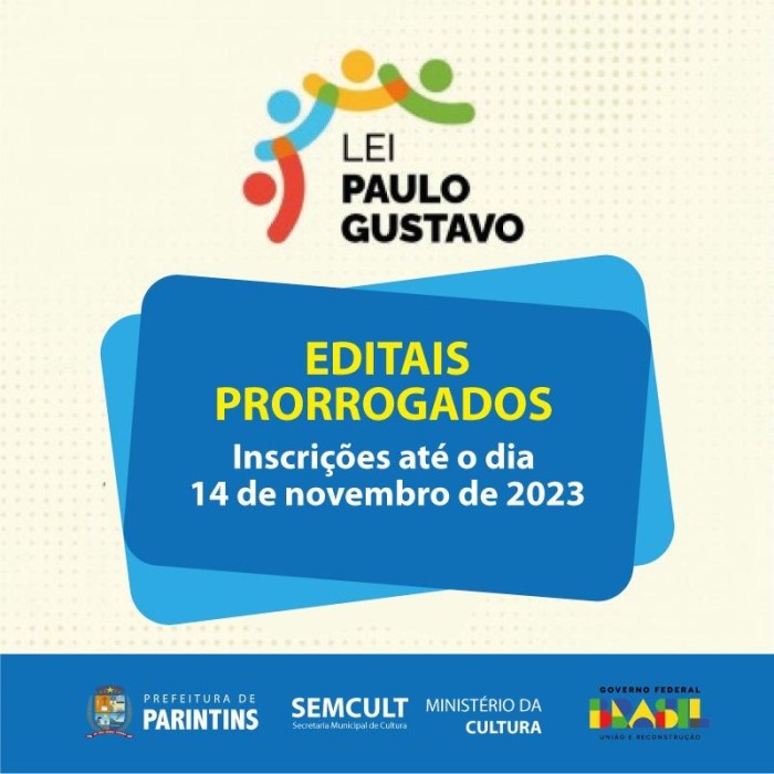 Semcult Parintins prorroga prazo para inscrições de projetos para Lei Paulo Gustavo