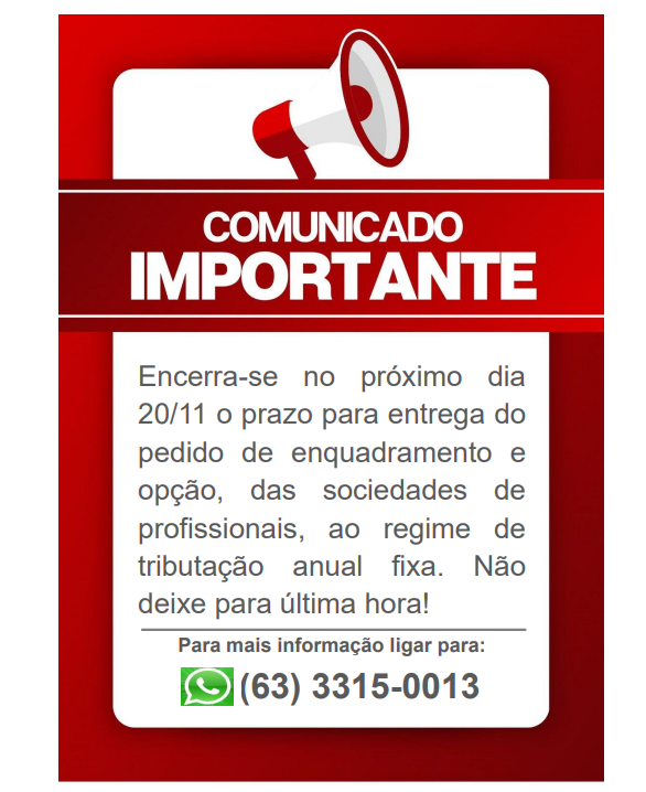 Finaliza em novembro prazo para entrega do pedido de enquadramento no regime de tributação anual fixa