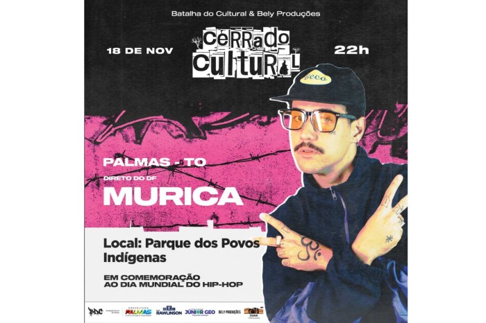 MC Murica se apresenta no Cerrado Cultural em Palmas