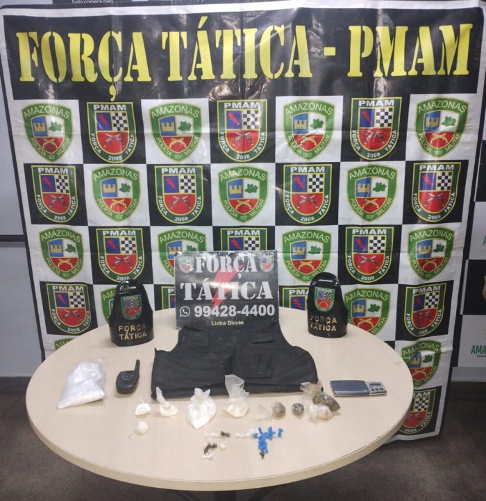 Na zona centro-sul, PMAM prende homem por tráfico de drogas
