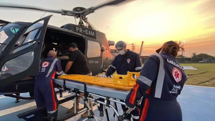 Vítima de acidente de trânsito é resgatada pelas equipes do Dioa/ SSP-AM em Itacoatiara