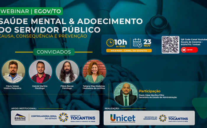 Unidade Certificadora do Tocantins realiza webinar sobre saúde mental