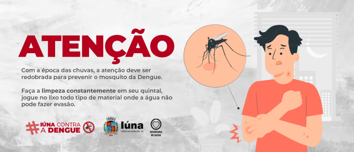 Secretaria de Saúde alerta para crescentes casos de Dengue com a chegada das chuvas