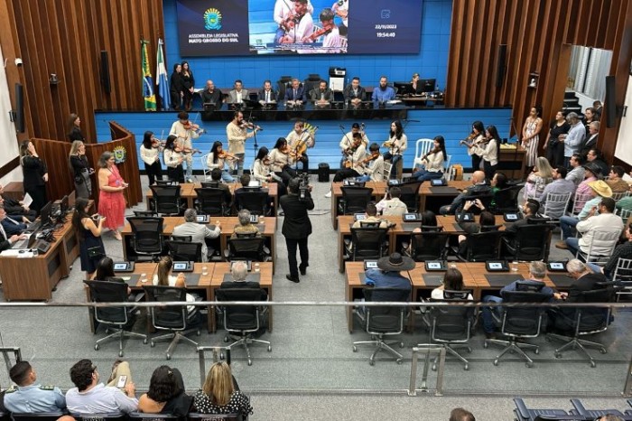 A solenidade em homenagem ao Dia do Músico foi marcada por várias apresentações culturais