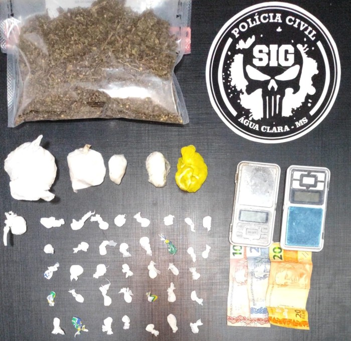 Dois são presos por tráfico de drogas e associação para o tráfico em Água Clara