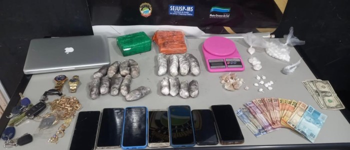 Polícia Civil prende em flagrante associação criminosa voltada à prática de tráfico de drogas composta por membros de uma mesma família, sendo coordenada pela mãe e pelos filhos em Dourados