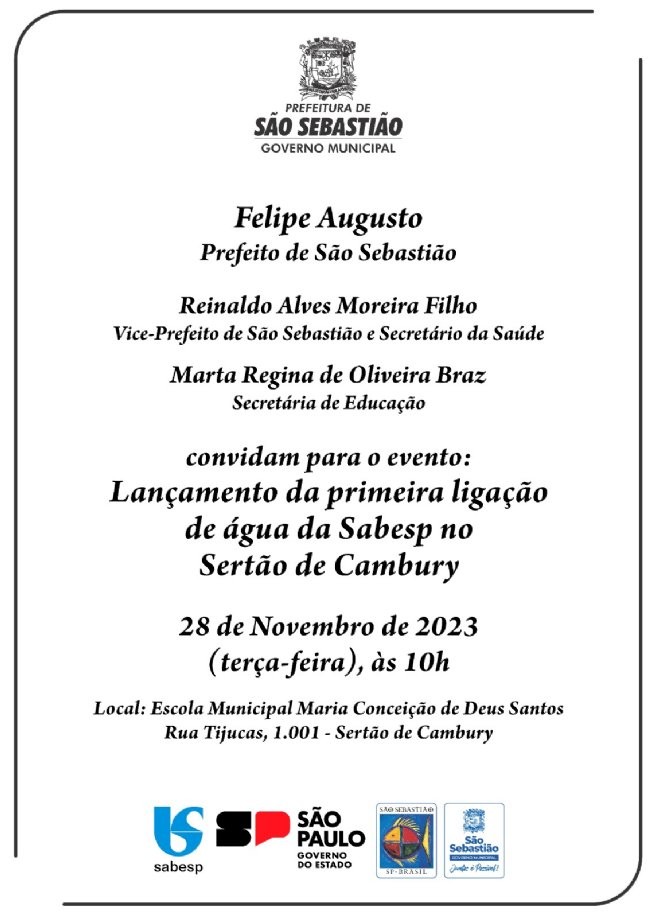 Foto: Reprodução/Prefeitura de São Sebastião - SP