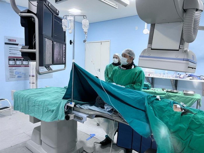 Dispositivo que previne embolia pulmonar é utilizado em procedimento de alta complexidade na hemodinâmica de Patos