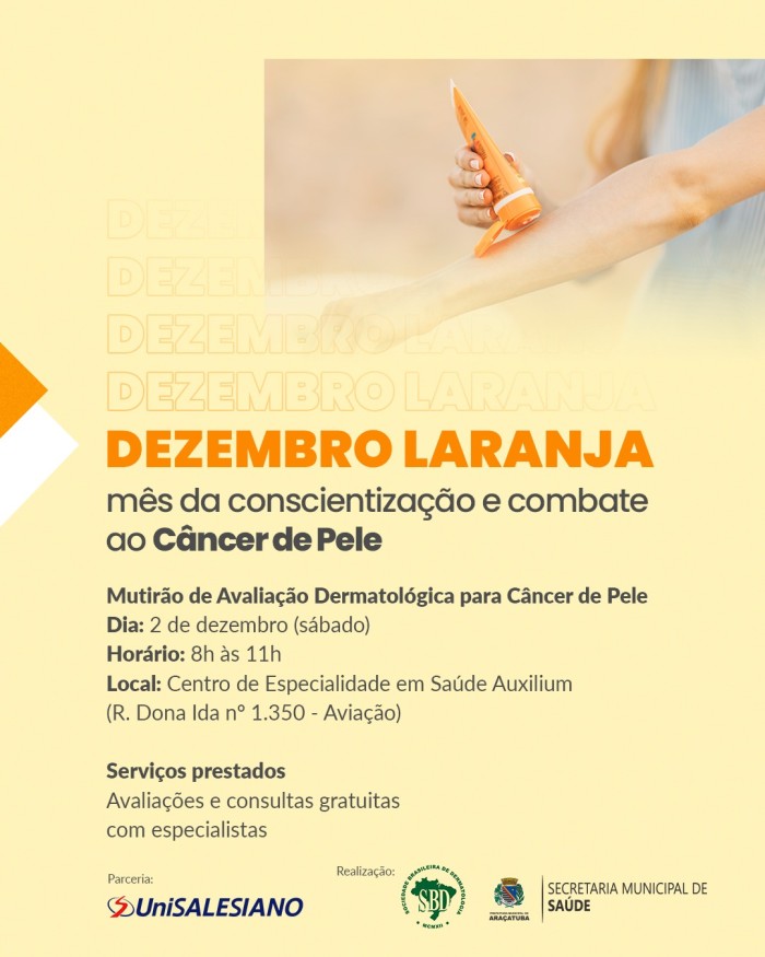 Mutirão fará avaliação dermatológica para câncer de pele