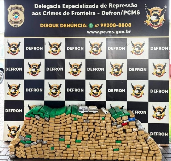 Polícia Civil apreende 300kg de maconha em Dourados