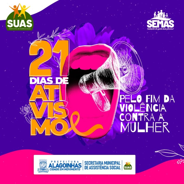 Começam os “21 Dias de Ativismo pelo Fim da Violência contra as Mulheres” em Alagoinhas