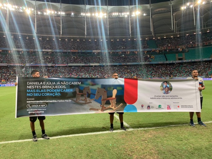 Campanha “O Amor não tem tamanho” é exibida na Arena Fonte Nova